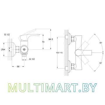 Смеситель Econoce EC0582 картинка 2